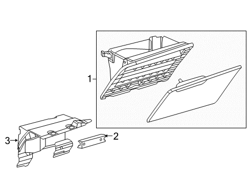 Glove Box Panel-Access Diagram for 68269637AA