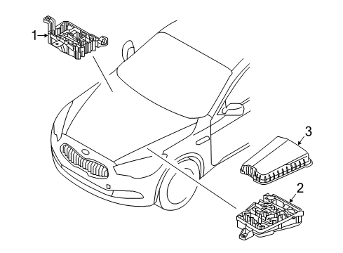 2016 Kia K900 Electrical Components Upper Cover-Engine Room Box Diagram for 919403T170