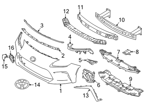 Bumper & Components - Front Lower Plate U-Nut Diagram for SU00301536