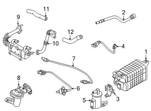 2020 Hyundai Venue Emission Components Hose-Vent Diagram for 31174K2500
