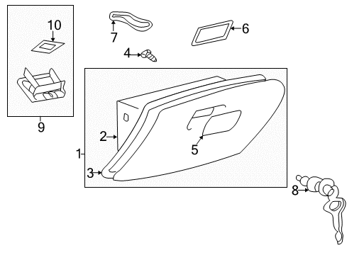 2002 Kia Optima Bulbs Label-Glove Box Diagram for 8451329550