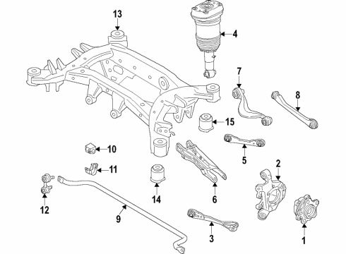 2021 BMW X6 Rear Suspension Components, Lower Control Arm, Upper Control Arm, Ride Control, Stabilizer Bar AIR SPRING STRUT, REAR RIGHT Diagram for 37106869038