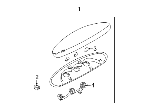 2007 Nissan Quest Bulbs Lamp Assembly-Stop, High Mounting Diagram for 265905Z000