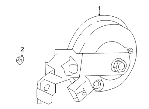Alarm System HORN ASSY-BURGLAR ALARM Diagram for 96630GI000