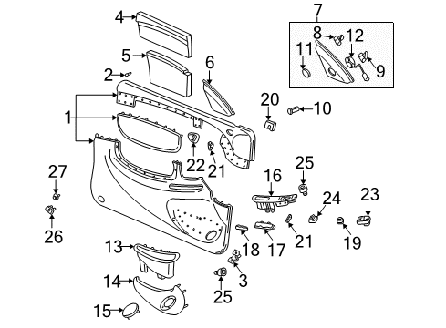 2000 Oldsmobile Alero Interior Trim - Front Door Switch Asm-Rear Compartment Lid Release *Medium Duty Pewter Diagram for 22601766