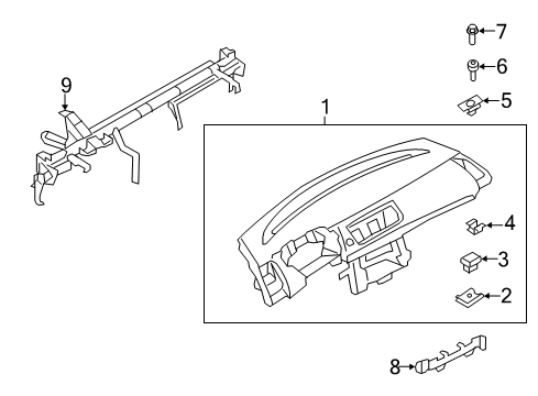 2013 BMW 128i Cluster & Switches, Instrument Panel Clamp Diagram for 51457116152