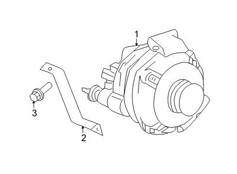 2007 Dodge Charger Alternator STRUT-ALTERNATOR Bracket Diagram for 4892048AB