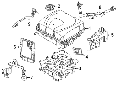 2015 Nissan Leaf Electrical Components Module Assy-Powertrain Control Diagram for 237409RB0A