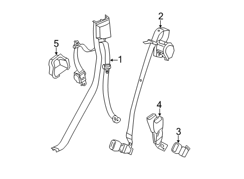 2022 Dodge Durango Rear Seat Belts Screw-HEXAGON Head Diagram for 6508760AA
