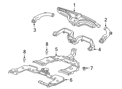 2003 Honda Pilot Ducts Clip, Roof (7Mm) (Star Black) Diagram for 90671S0D003ZF