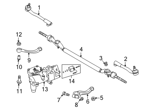 1995 BMW 740i Steering Column & Wheel, Steering Gear & Linkage Exchange Hydro Steering Gear Servotronic Diagram for 32131141335
