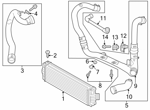2021 Ford Transit-150 Intercooler Air Duct Diagram for CK4Z6C646C
