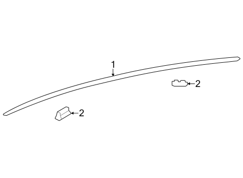 Exterior Trim - Roof Drip Molding Retainer Diagram for 7556152050