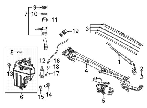Wipers Joint, Elbow Diagram for 8535514481