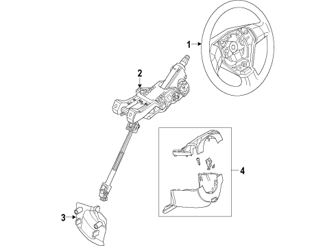 2022 Nissan Sentra Steering Column & Wheel, Steering Gear & Linkage COLUM Steer Abs Diagram for 488056LB1B