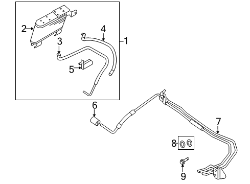 2006 Ford Explorer Trans Oil Cooler Cooler Line Diagram for 6L2Z7890C
