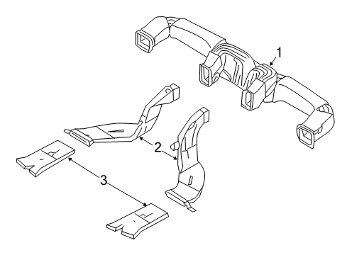 2014 Hyundai Elantra GT Ducts Duct-Rear Heating, RH Diagram for 97370A5000