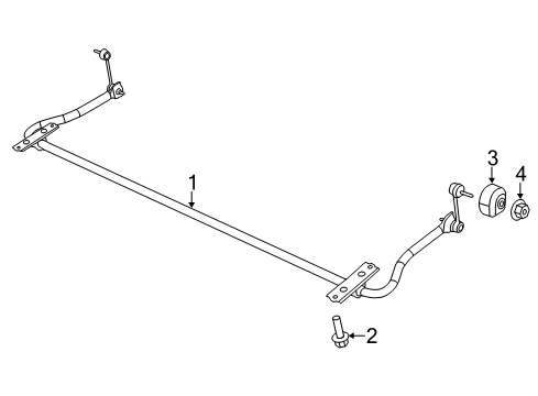 2020 Ram ProMaster 2500 Stabilizer Bar & Components - Rear STABILIZER Diagram for 68544933AA