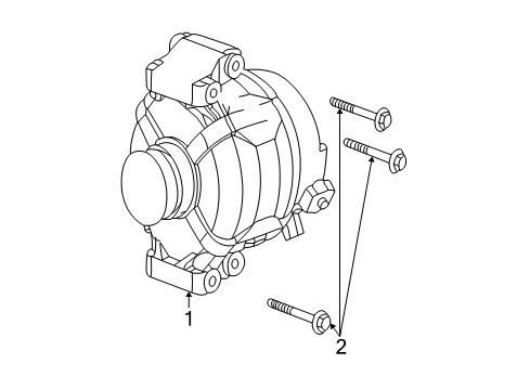 2003 Saturn Vue Alternator GENERATOR Assembly Diagram for 22683071