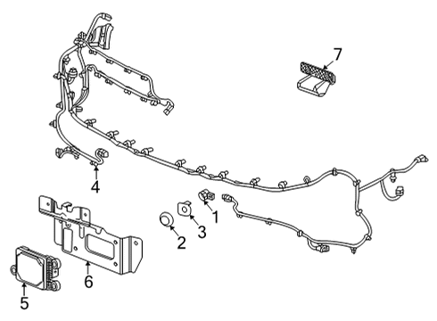 2022 GMC Yukon Cruise Control Harness Diagram for 84813507