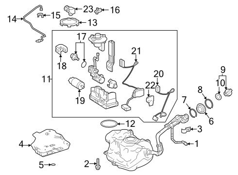 Senders Bracket, Fuel Gage Diagram for 7717312020