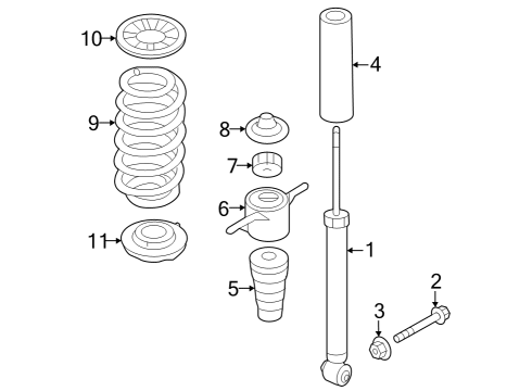 Shocks & Components - Rear BUMPER-RUBBER Diagram for 55326GI000