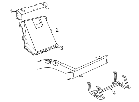 2003 Chevrolet Corvette Radiator Support Skid Plate Diagram for 10400765