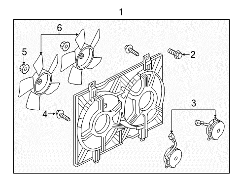 2015 Chevrolet City Express Cooling System, Radiator, Water Pump, Cooling Fan Fan Motor Nut Diagram for 19317449