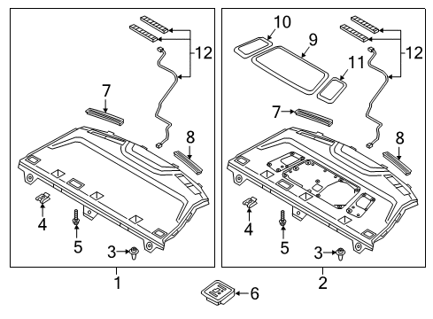 2018 Kia Optima Interior Trim - Rear Body Grille Assembly-Rear SPE Diagram for 85620D4000BGH