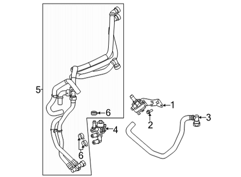 2022 Ford F-150 Heater Core & Control Valve HOSE Diagram for ML3Z8A577B