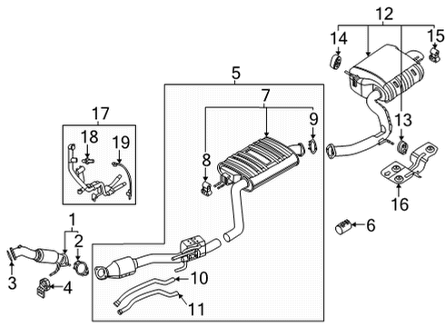 2022 Kia Sorento Exhaust Components MODULE ASSY - WCC Diagram for 285102SDL0