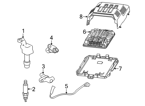 2016 Chevrolet Equinox Ignition System Spark Plug Diagram for 12681658