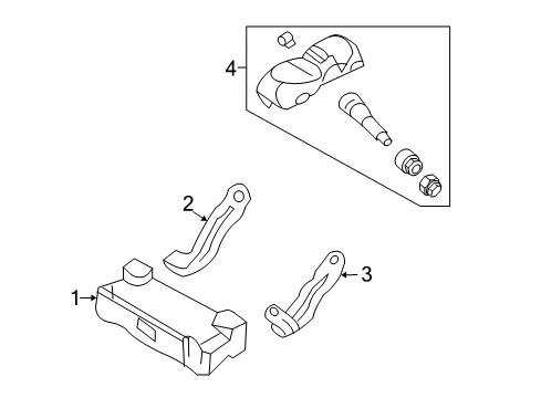 2007 Kia Sportage Tire Pressure Monitoring Module Assembly-Tpms Diagram for 958002E500U