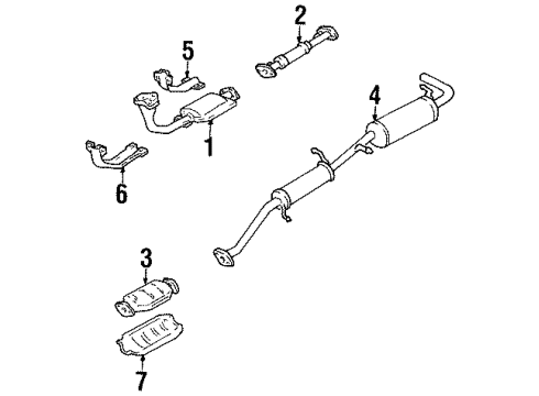 2001 Mercury Villager Exhaust Components Intermed Pipe Diagram for XF5Z5246CA