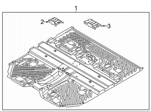 2021 Ford Mustang Mach-E Floor PAN ASY - FLOOR - FRONT Diagram for LJ9Z5811135B