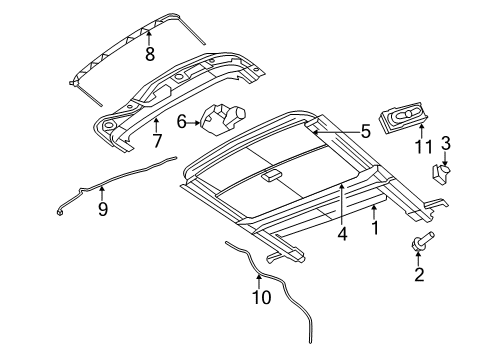 2007 Chrysler Sebring Sunroof Switch-SUNROOF Diagram for 4602754AA