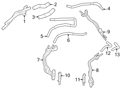 Intercooler PIPE SUB-ASSY, TURBO Diagram for 1602770020