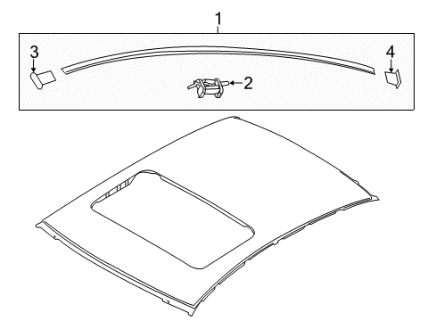 2010 Kia Forte Koup Exterior Trim - Roof Piece-Roof GARNISH E Diagram for 872531M000