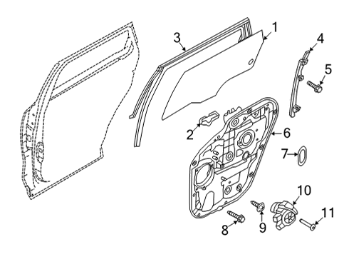 2022 Kia Sorento Rear Door Motor Assembly-Power WDO Diagram for 83450P2010