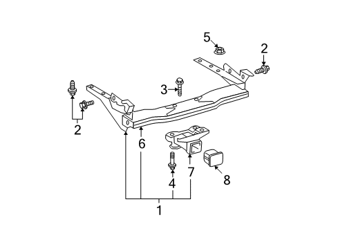 2001 Toyota Tundra Trailer Hitch Components Diagram