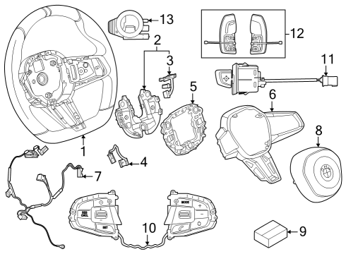 Steering Wheel & Trim Emergency Start Coil Diagram for 61316995617