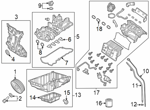 Engine Parts, Mounts, Cylinder Head & Valves, Camshaft & Timing, Variable Valve Timing, Oil Cooler, Oil Pan, Oil Pump, Balance Shafts, Crankshaft & Bearings, Pistons, Rings & Bearings ENGINE Diagram for 68445486AD