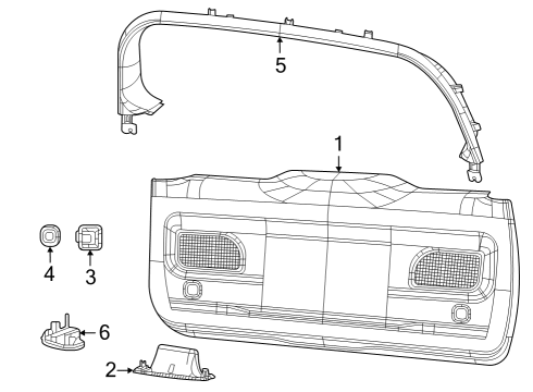 Lift Gate Lamp-Cargo Diagram for 68430407AB