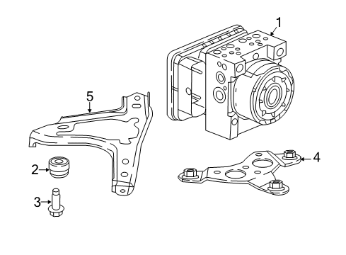 2020 Honda Ridgeline Anti-Lock Brakes Modulator Assembly-, Vsa Diagram for 57111TJZA52