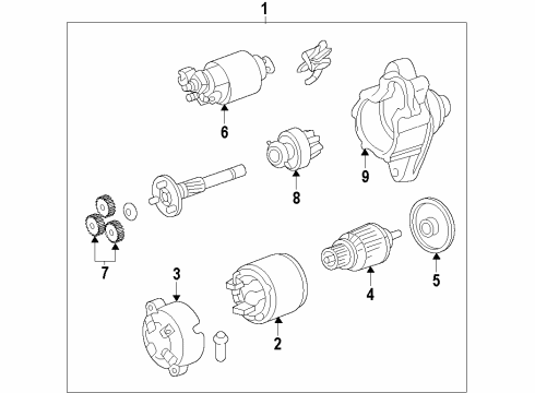 2011 Lexus IS250 Starter Reduction Gear Diagram for 2825520020
