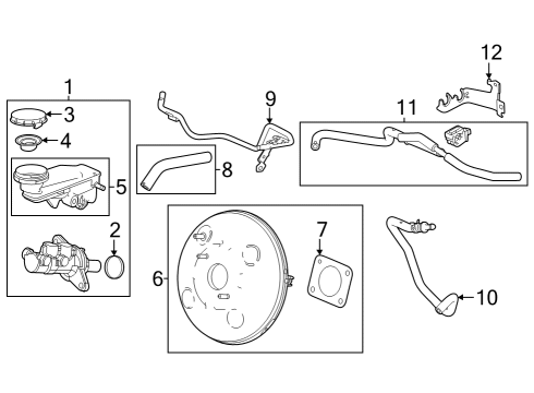 Dash Panel Components Cap Assembly, Reservoir Diagram for 46662SJA013