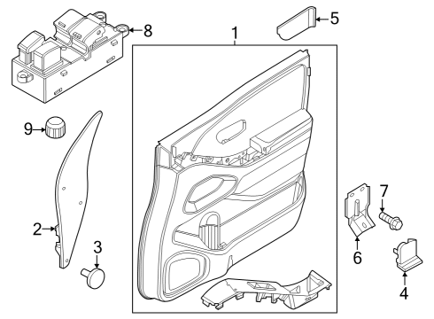 2022 Nissan Frontier Mirrors MIRROR ASSY-OUTSIDE, RH Diagram for 963019BU2A
