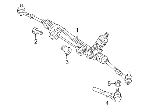 2010 Dodge Dakota Steering Column & Wheel, Steering Gear & Linkage Gear Rack and Pinion Diagram for 52013466AM