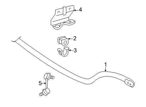 2002 Lexus SC430 Stabilizer Bar & Components - Front Bracket, Front Stabilizer, NO.1 RH Diagram for 4880930040