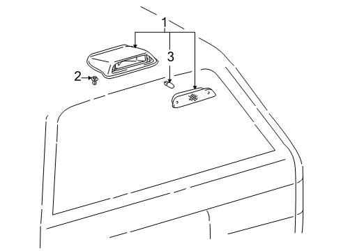 1996 Toyota 4Runner High Mount Lamps High Mount Lamp Diagram for 8157035040